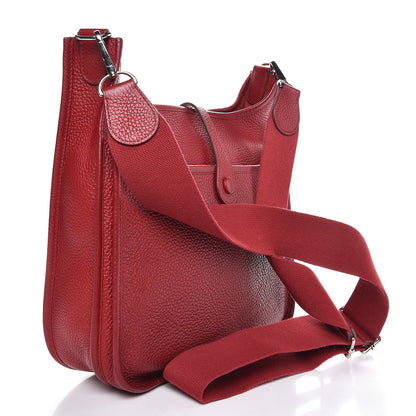 Hermes Taurillon Clemence Evelyne III PM Rouge Garance 3 of 7
