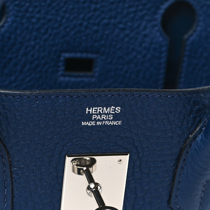 Hermes Taurillon Clemence Birkin 30 Bleu De Malte 6 of 10