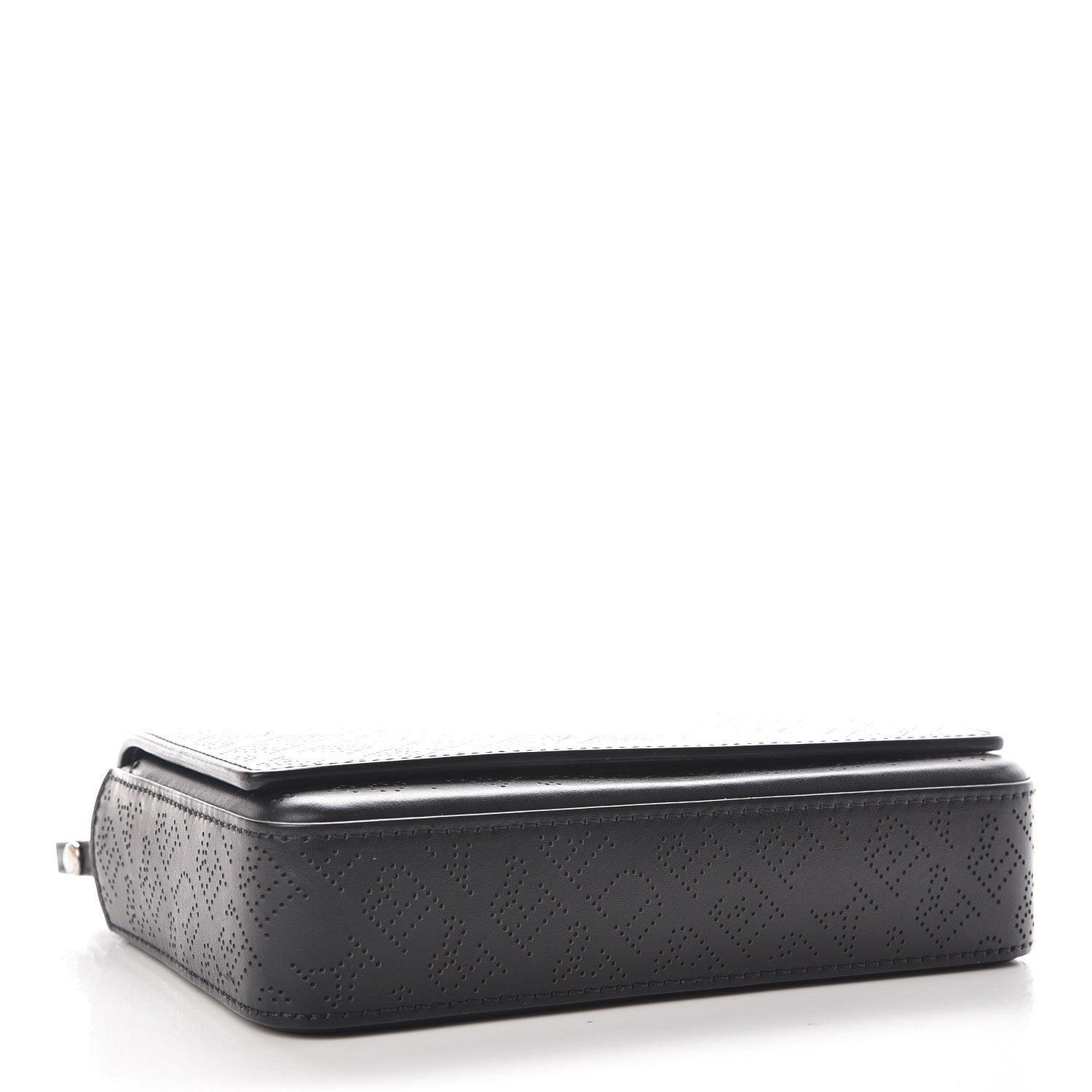 Burberry Calfskin Perforated Logo Hampshire Crossbody Black 4 of 10