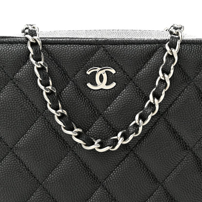 Chanel Caviar Quilted CC Vanity Case With Chain Black 8 of 10