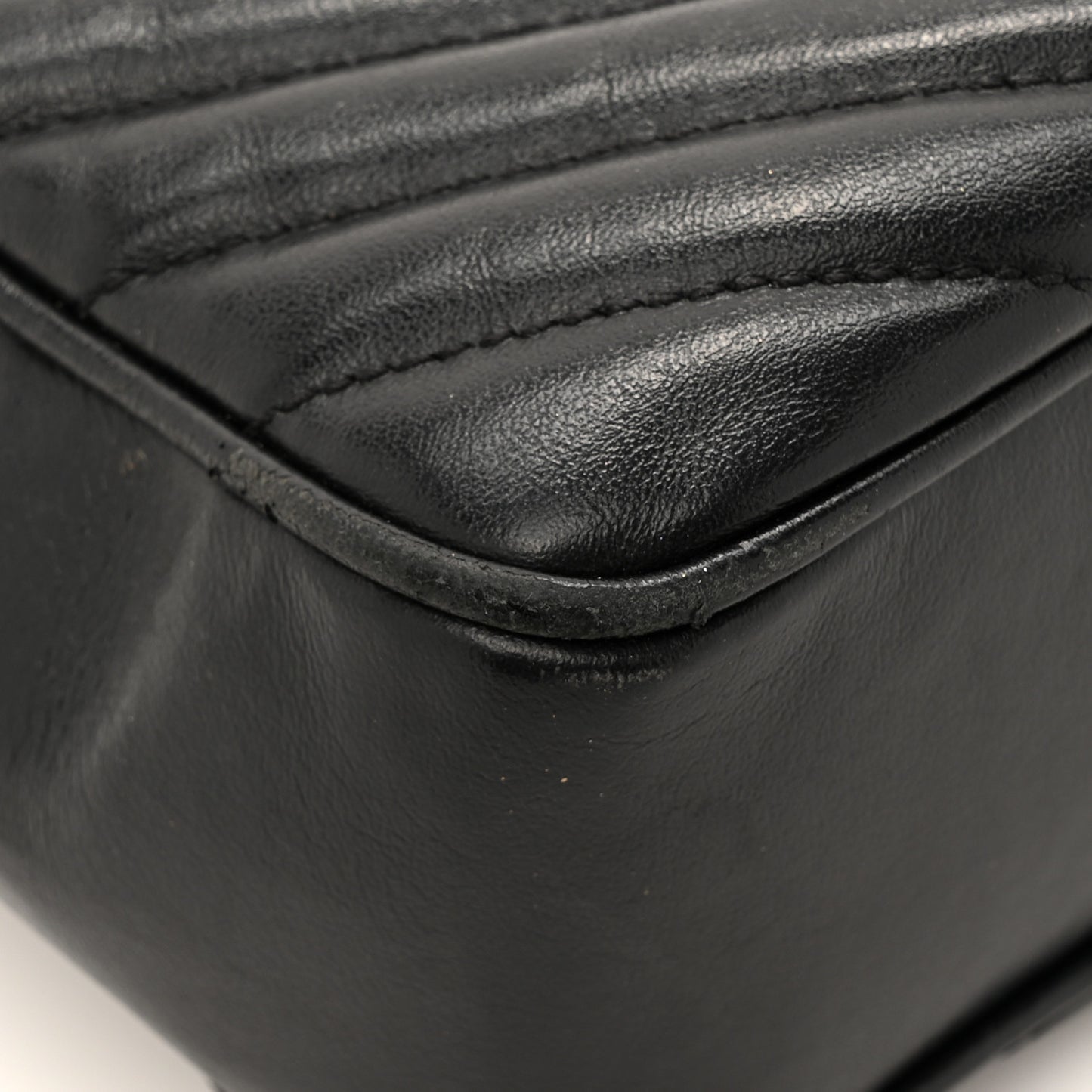 Calfskin Matelasse Monogram Lou Camera Bag Black