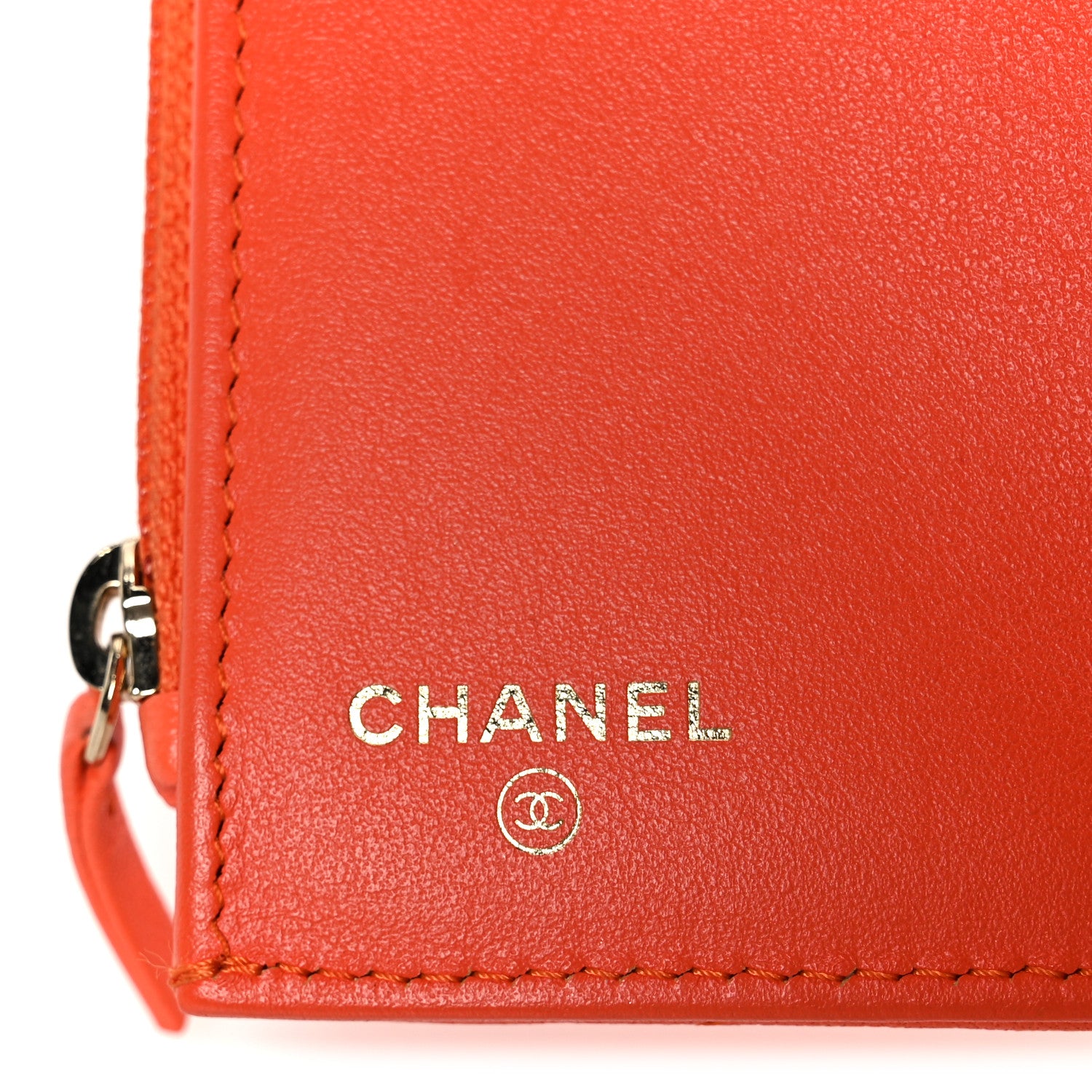 極美品 CHANEL 19 Small Flap Wallet キャビアスキン Chanel Goatskin Quilted Chanel 19 Small Flap Wallet Orange 1816158
