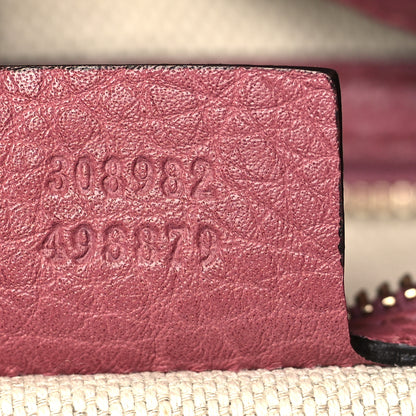 Gucci Pebbled Calfskin Medium Soho Chain Shoulder Bag Peonia Flower 6 of 10