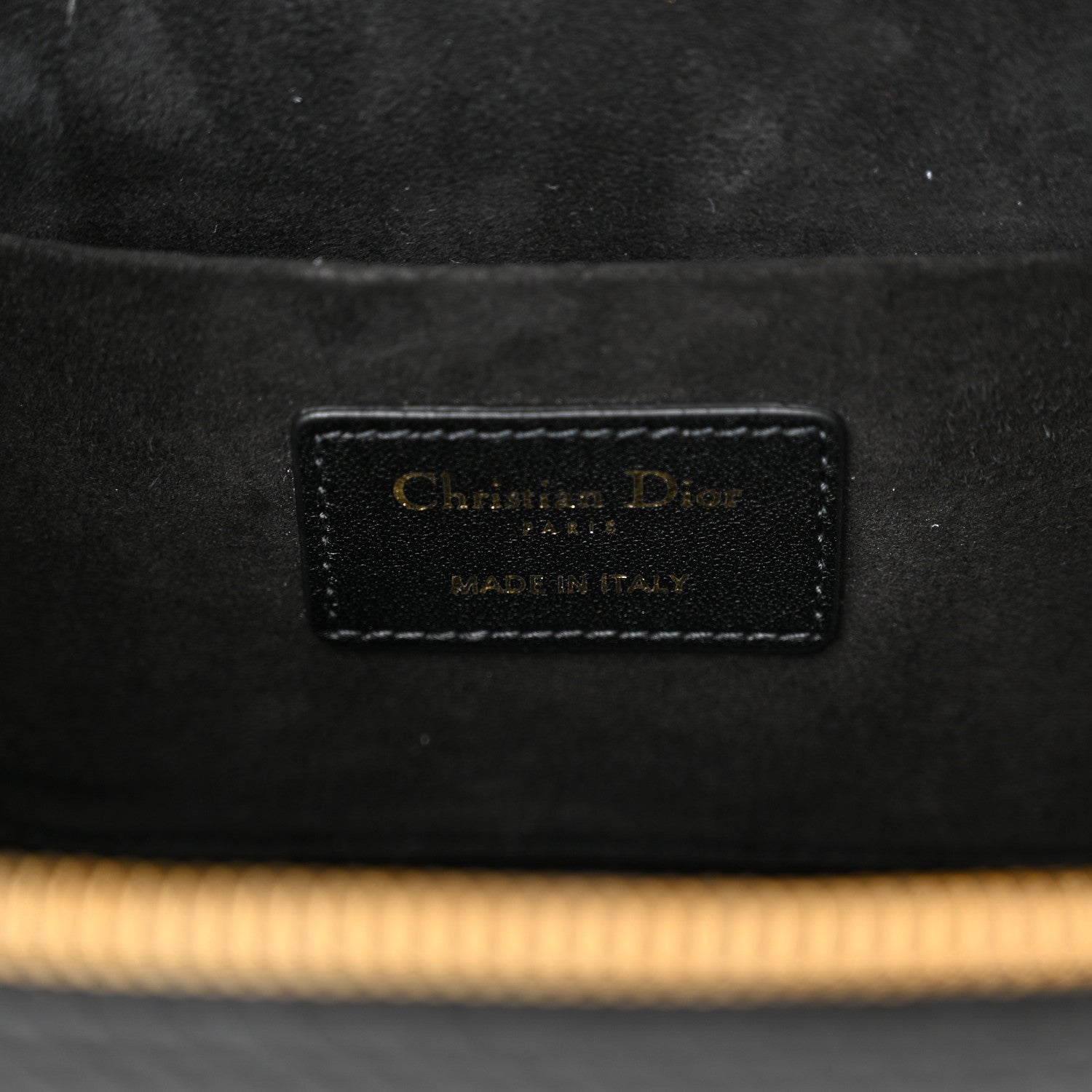 Christian Dior Lambskin Cannage Small Diortravel Vanity Case Black 6 of 7