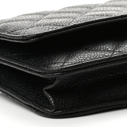 Chanel Caviar Quilted Wallet On Chain WOC Black 10 of 12