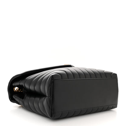 Saint Laurent Calfskin Y Quilted Monogram Medium Loulou Chain Satchel Black 3 of 9