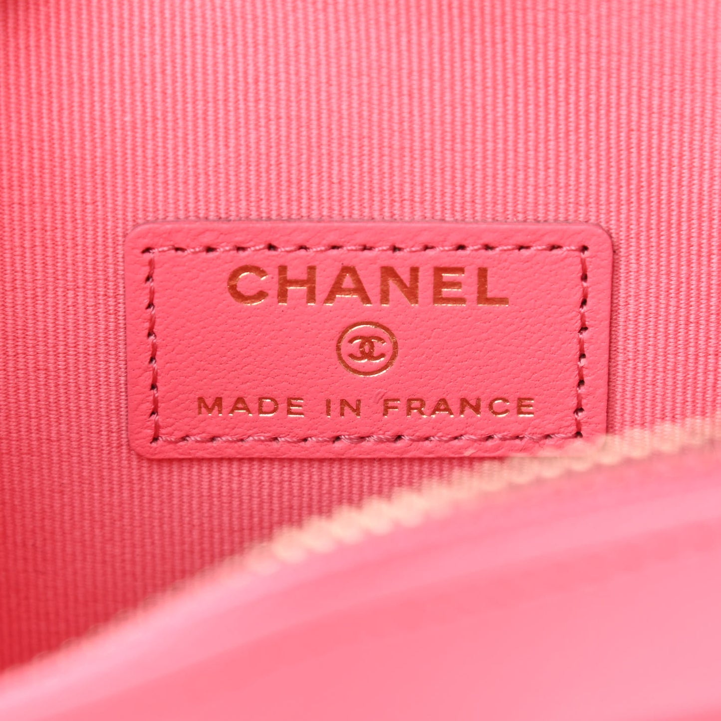 Lambskin Quilted CC In Love Heart Clutch With Chain Pink