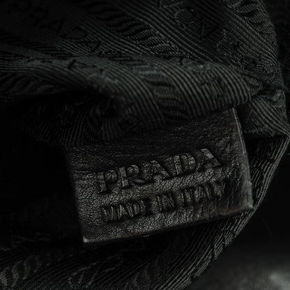 Prada Soft Calf Pleated Shopping Tote Nero Black 7 of 9