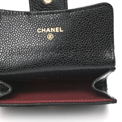 Chanel Caviar Quilted Flap Card Holder Wallet Black 5 of 8