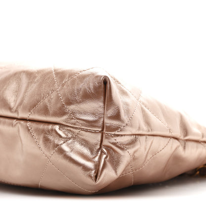 Chanel Metallic Calfskin Quilted Small Chanel 22 Pink 12 of 12