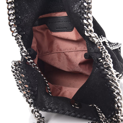 Stella McCartney Shaggy Deer Mini Falabella Fold Over Tote Black 5 of 7