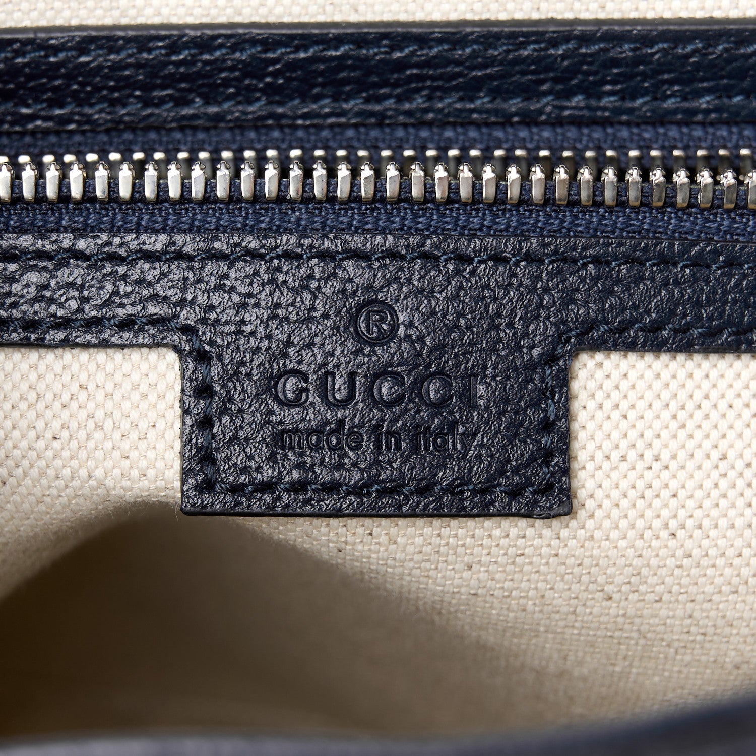 Gucci Tender GG Supreme Monogram Textured Dollar Calfskin Ophidia Messenger Bag Dark Blue 6 of 10