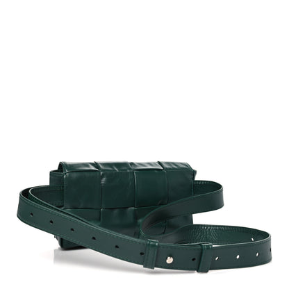 Bottega Veneta Paper Calfskin Intrecciato Cassette Belt Bag Raintree 3 of 9
