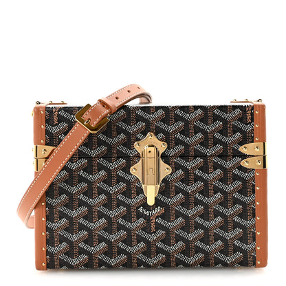 Goyard Goyardine Cassette Trunk Bag Black Gold 1 of 10