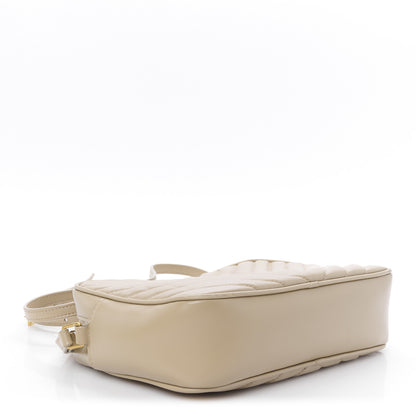 Saint Laurent Calfskin Matelasse Monogram Lou Camera Bag Dark Beige 4 of 10