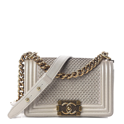 Chanel Metallic Lambskin Small Scaled Boy Flap Gold 1 of 10