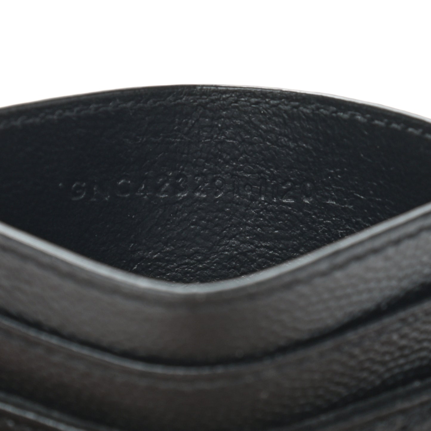 Grain De Poudre Matelasse Chevron Monogram Credit Card Case Black