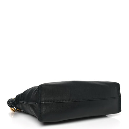 Loewe Mellow Nappa Donut Chain Flamenco Knot Clutch Black 4 of 10