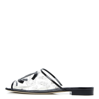 Chanel Patent PVC CC Sandal Mule 39 Black 1 of 7
