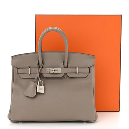 Hermes Taurillon Novillo Birkin 25 Gris Asphalte 12 of 12