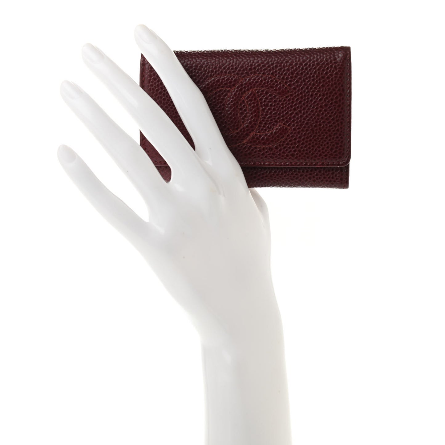Caviar Timeless CC 6 Key Holder Case Dark Red