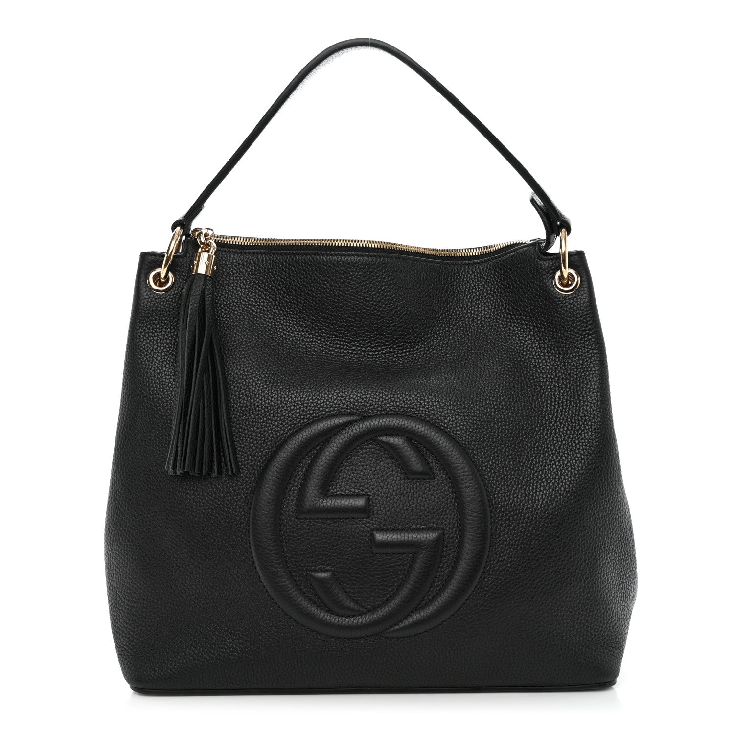 Gucci Pebbled Calfskin Large Soho Hobo Black 1 of 13