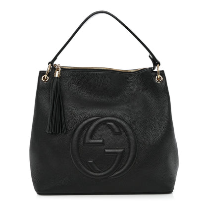 Gucci Pebbled Calfskin Large Soho Hobo Black 1 of 13