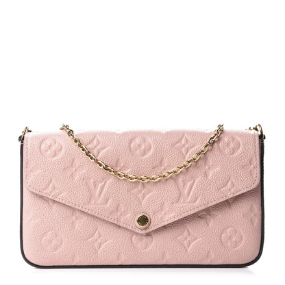 Louis Vuitton Empreinte Pochette Felicie Chain Wallet Rose Poudre 1 of 13