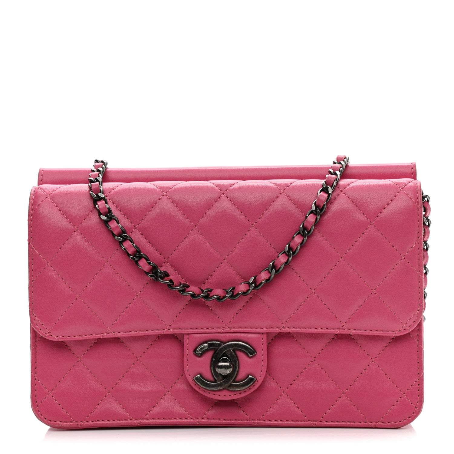 Chanel Lambskin Quilted Medium Crossing Times Flap Pink 1 of 12