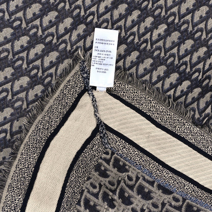 Christian Dior Wool Silk Cotton Oblique Scarf 4 of 7