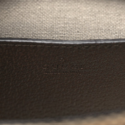 Gucci Monogram Jumbo GG Textured Dollar Calfskin Web Mini Vertical Tote Camel Ebony New Acero 6 of 11