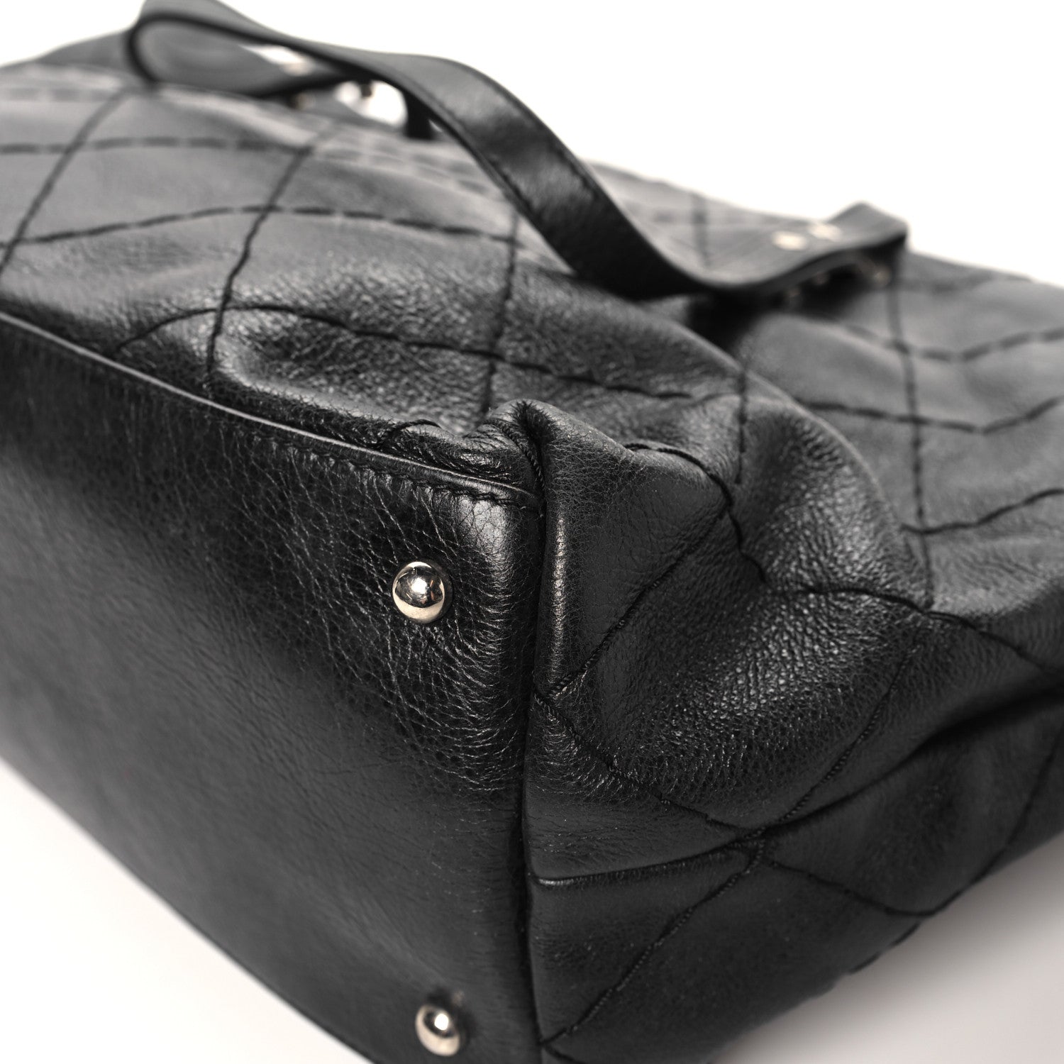Chanel Glazed Calfskin Large On the Road Zip Tote Black 13 of 14