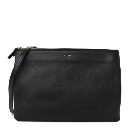 Celine Lambskin Large Trio Crossbody Bag Black 1 of 11