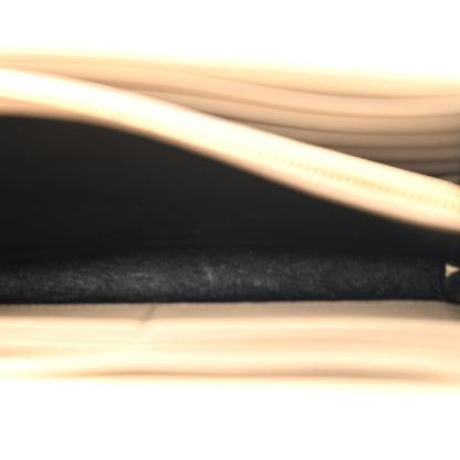 Saint Laurent Grain De Poudre Matelasse Chevron Monogram Chain Wallet Dark Beige 6 of 13