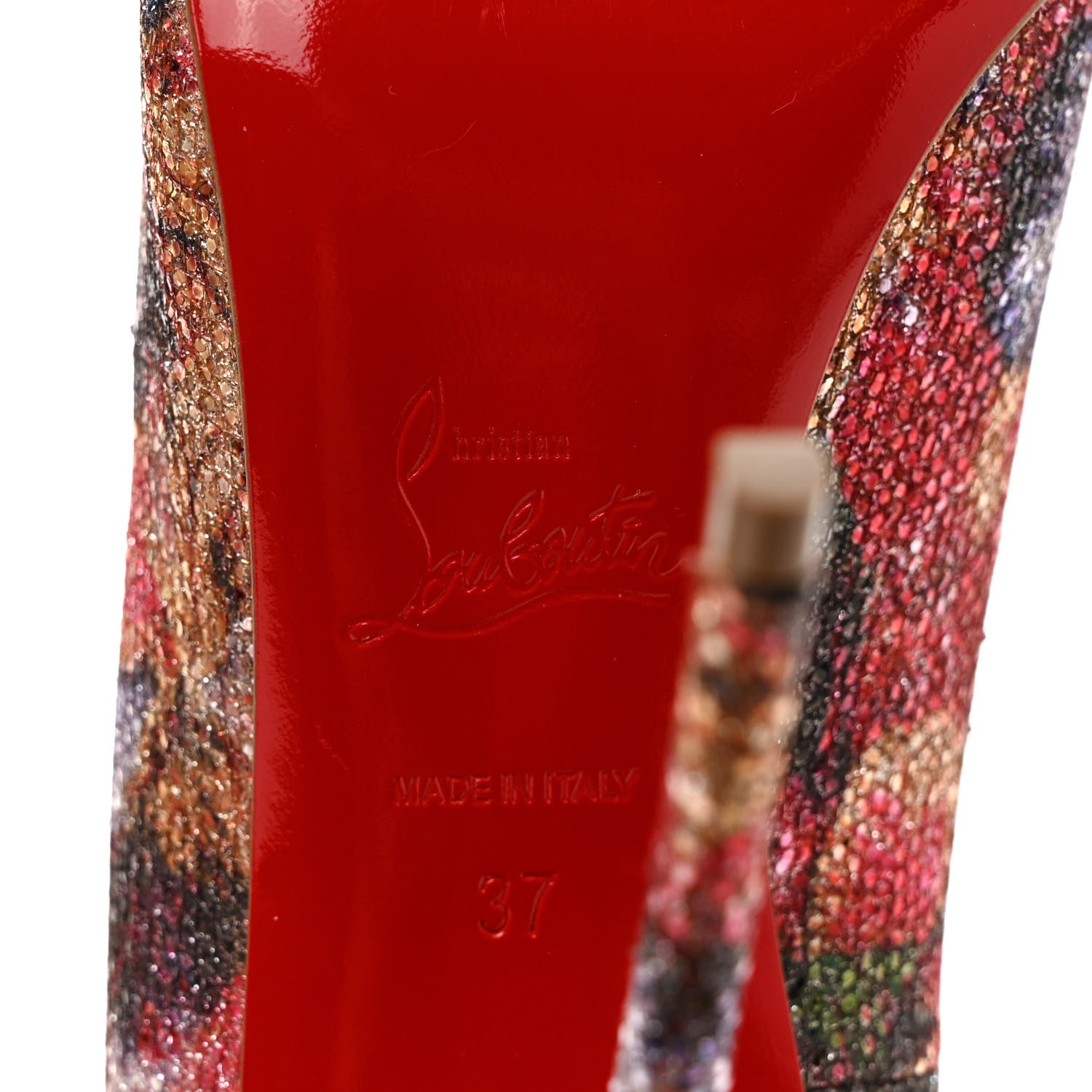 Christian Louboutin Glitter So Kate 120 Pumps 37 Plume 6 of 8
