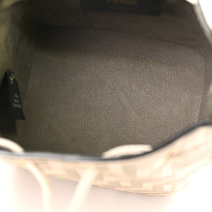 Fendi Vitello Liberty F is Fendi Bi-Color FF 1974 Embossed Mini Mon Tresor Bucket Bag Camelia Mandorlo 5 of 10