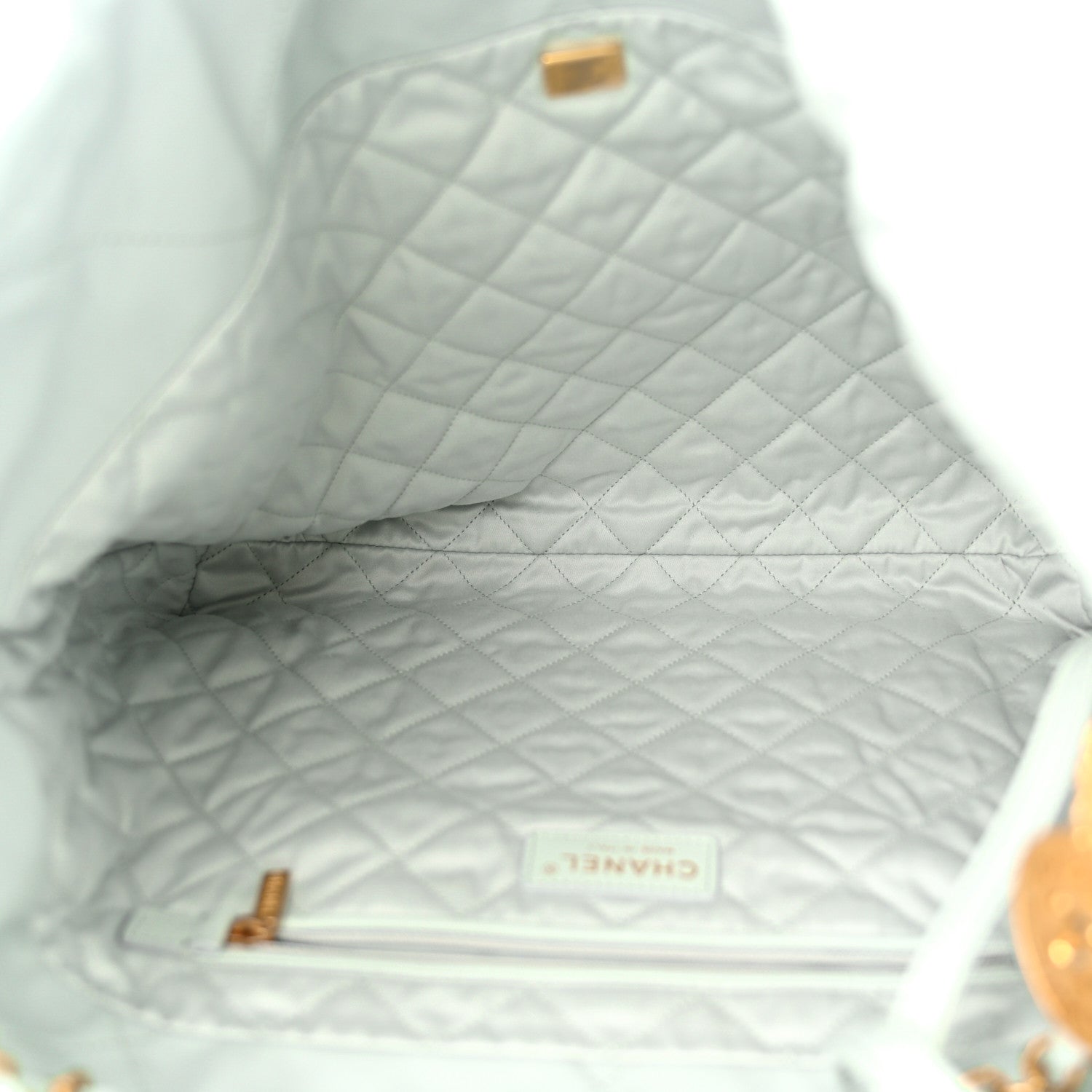 Chanel Shiny Calfskin Quilted Chanel 22 Light Blue 6 of 12