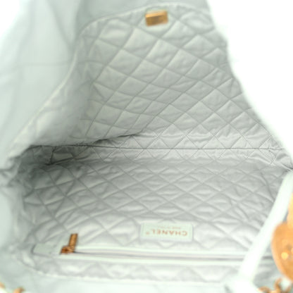 Chanel Shiny Calfskin Quilted Chanel 22 Light Blue 6 of 12