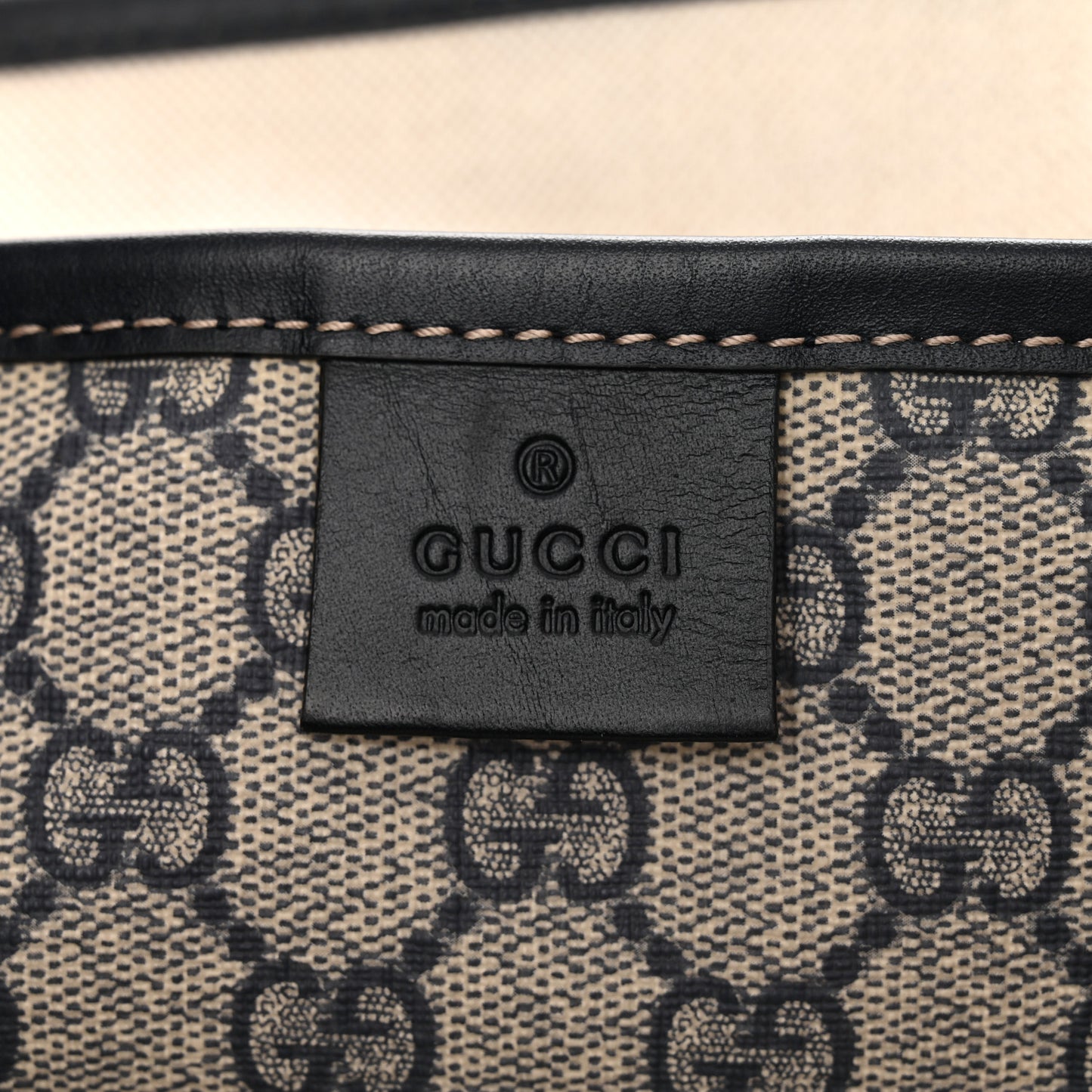 GG Plus Monogram Medium Signature Web Loop Tote Navy