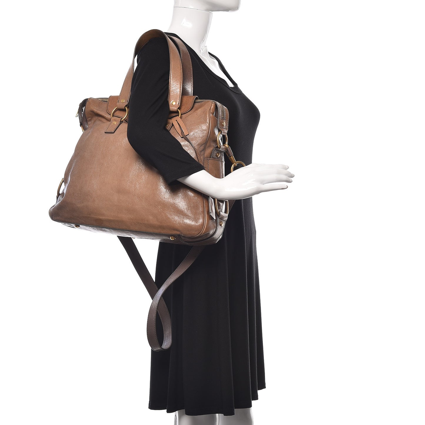 Glazed Goatskin Muse Messenger Brown
