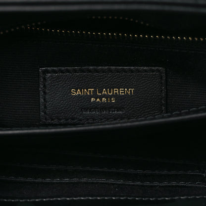 Saint Laurent Calfskin Y Quilted Monogram Toy Loulou Crossbody Bag Black 6 of 10