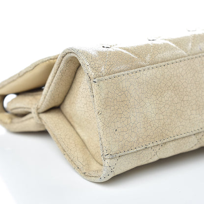 Chanel Glazed Crackled Calfskin Studded Mademoiselle Flap Light Beige 9 of 11