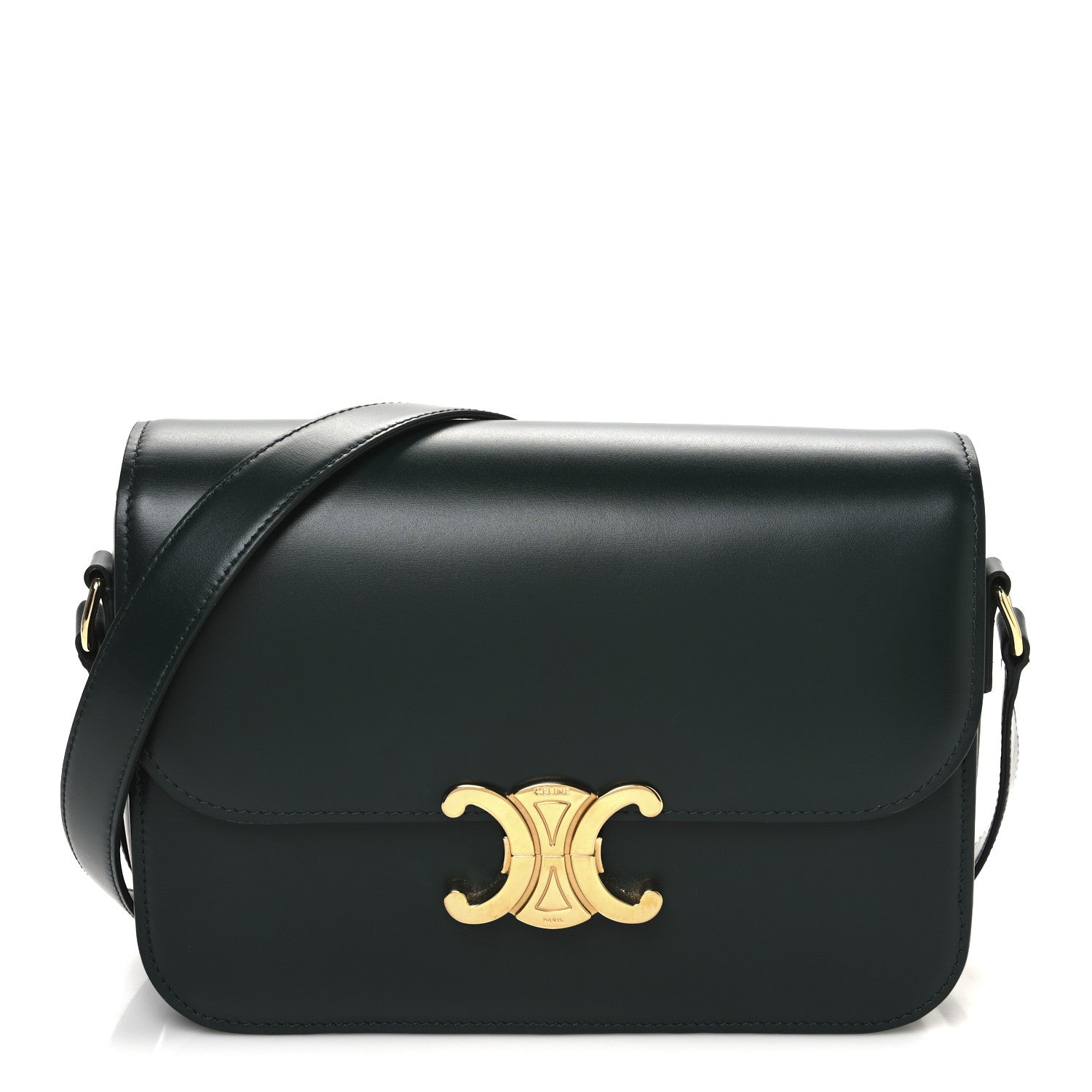 Celine Shiny Calfskin Medium Triomphe Amazone 1 of 11