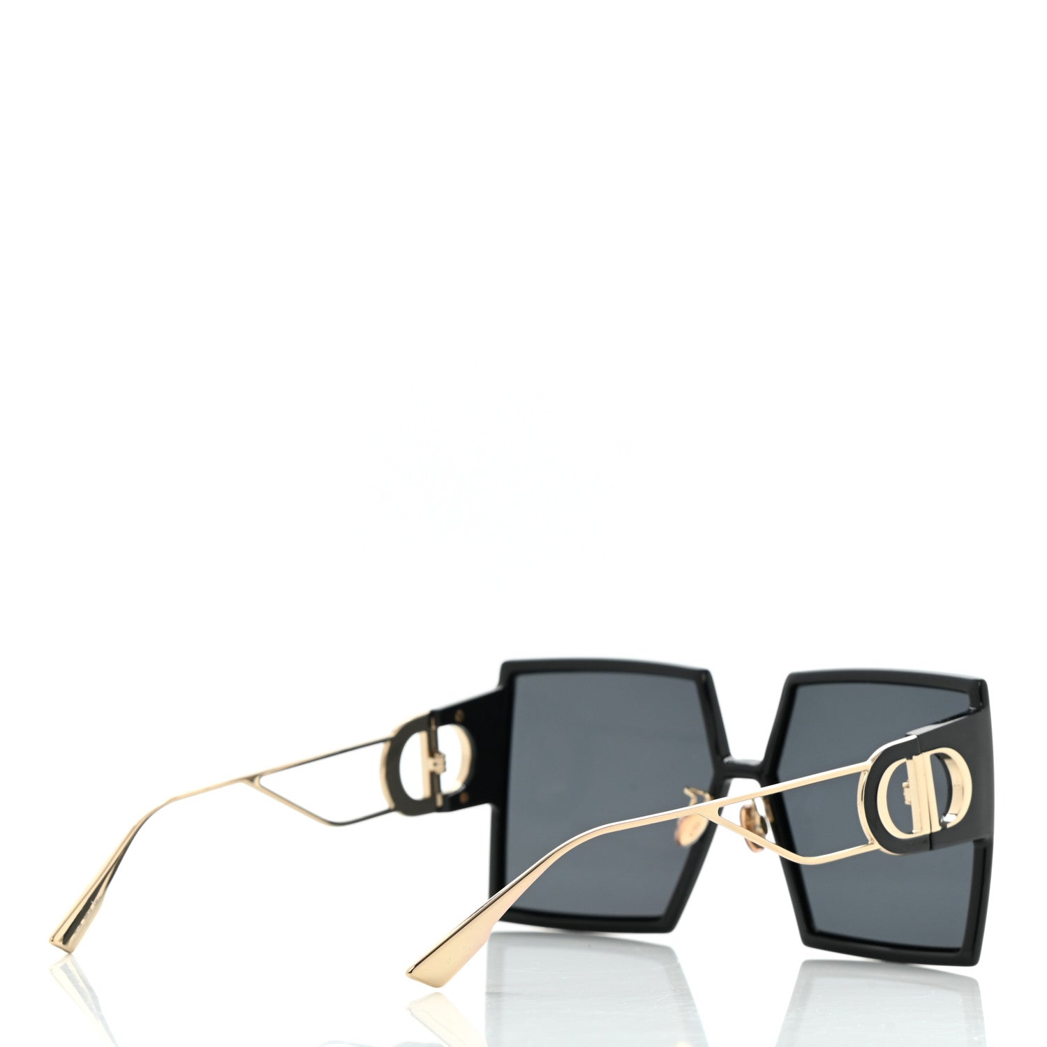 Christian Dior Acetate Square 30 Montaigne Sunglasses Black Gold 4 of 8