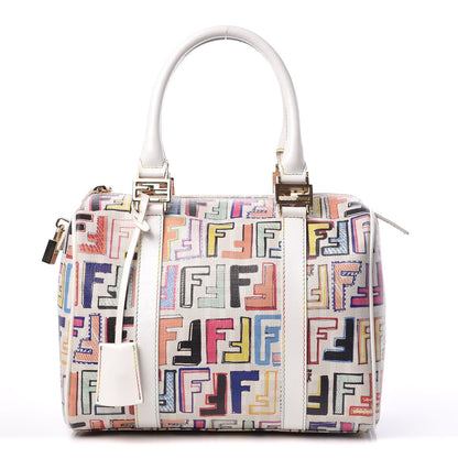 Fendi Zucca Spalmati Vitello FF Multicolor Forever Boston Multicolor White 1 of 7
