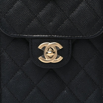 Chanel Caviar Quilted Classic Phone Holder Black 9 of 11