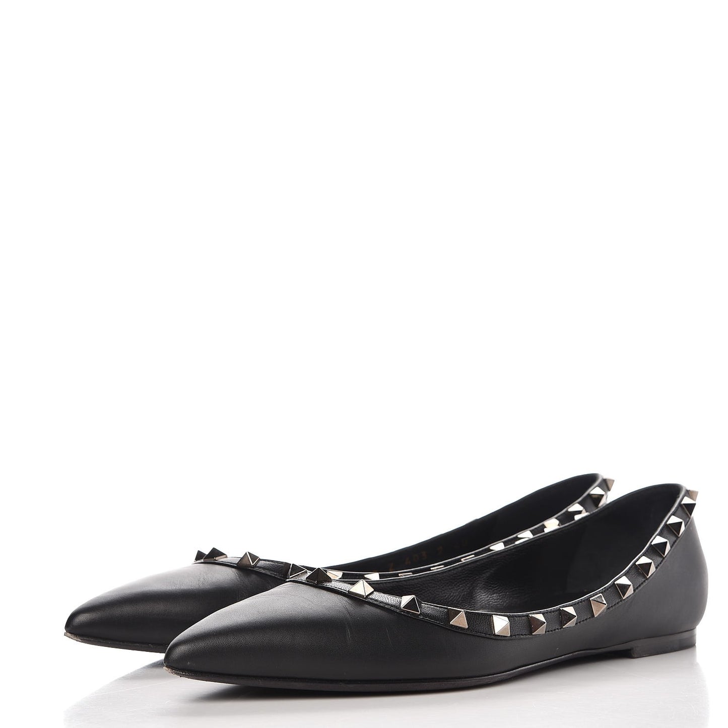 Nappa Rockstud Ballerina Flats 40 Black