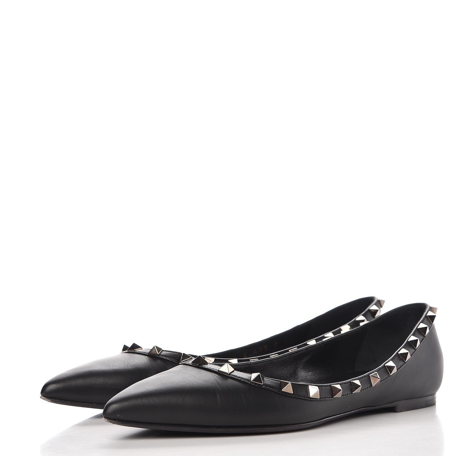 Valentino Garavani Nappa Rockstud Ballerina Flats 40 Black 3 of 15