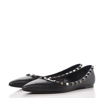 Valentino Garavani Nappa Rockstud Ballerina Flats 40 Black 3 of 15