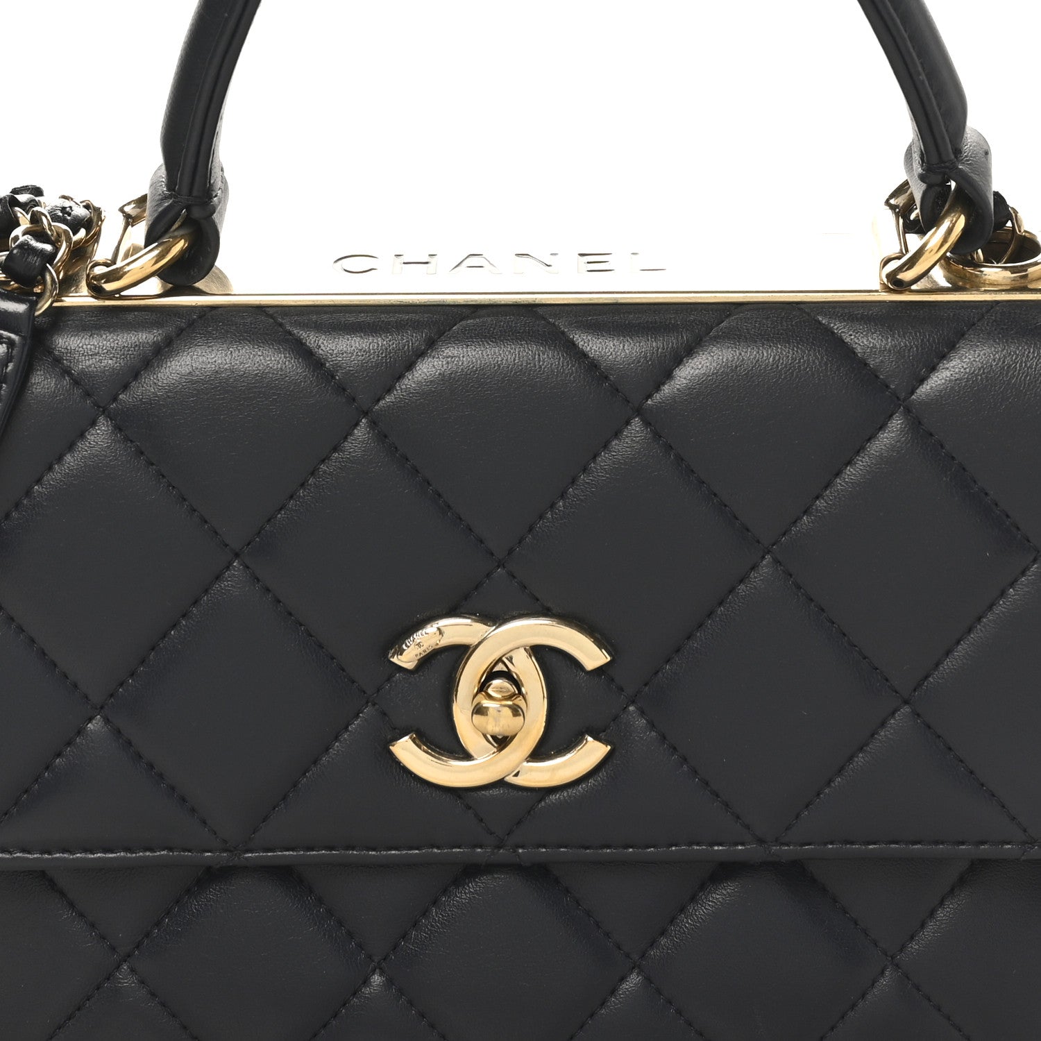 Chanel Lambskin Quilted Small Trendy CC Dual Handle Flap Bag Navy 8 of 11